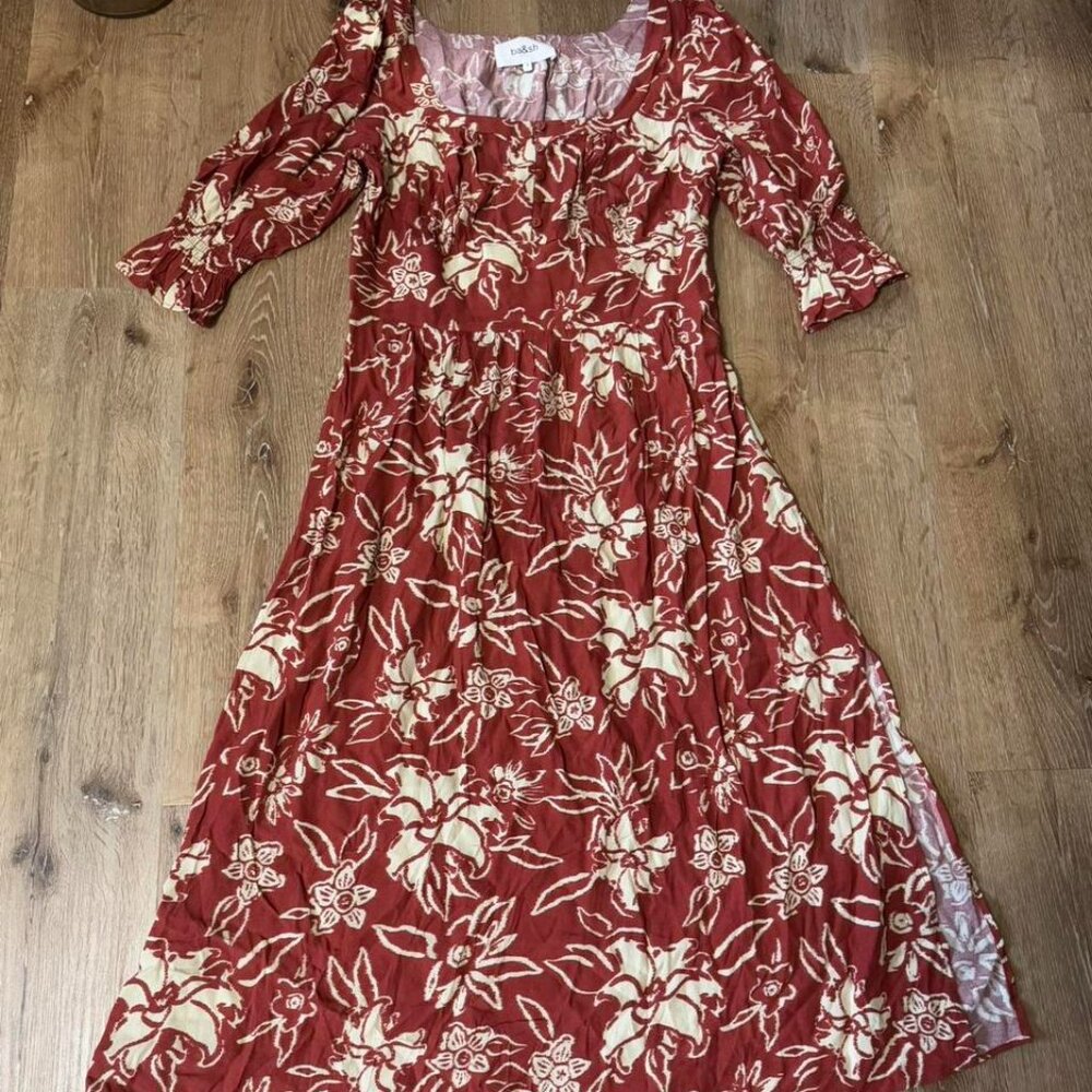 BA&SH Soma Midi Floral Dress Size‎ 2 Small